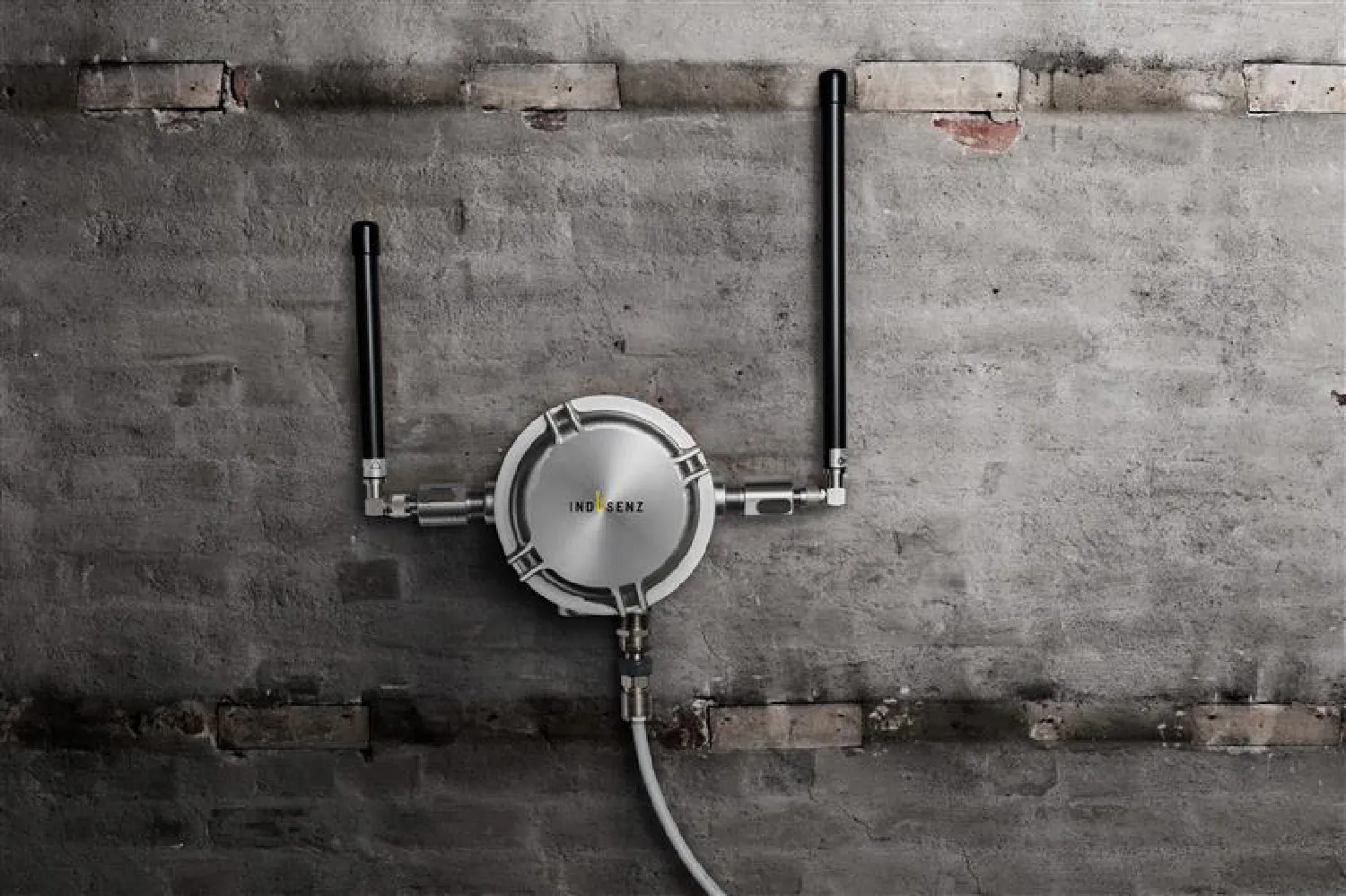 EX-certified INVENIO GW-1 gateway in stainless steel encapsulation, with cellular, Ethernet, and Wi-Fi connectivity.